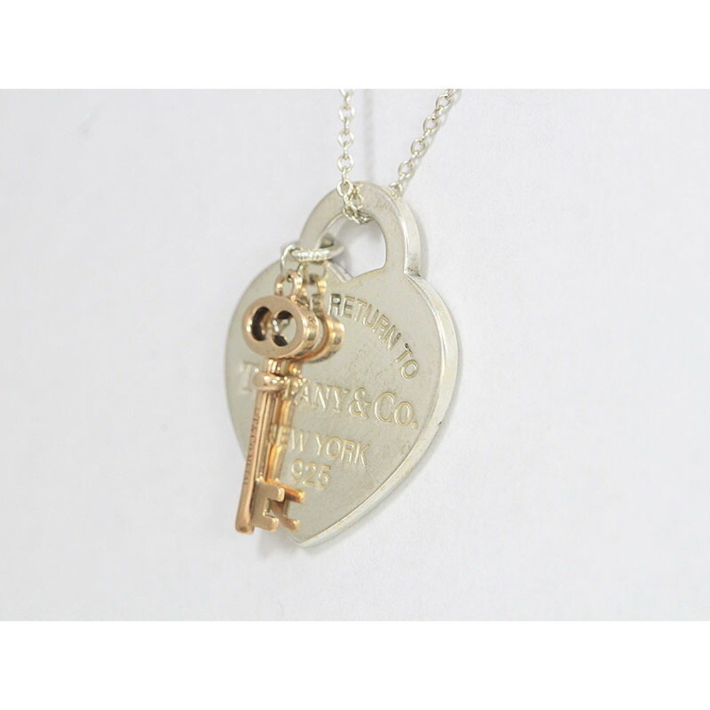 Tiffany Co to Heart Key Necklace Silver Metal Accessories